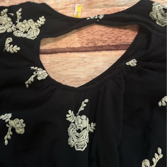 Embroidered Austin Mini Dress in Black Size Small - Picture 8 of 9